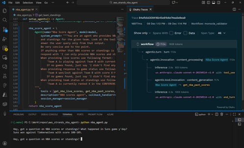 Okahu IDE extension screenshot